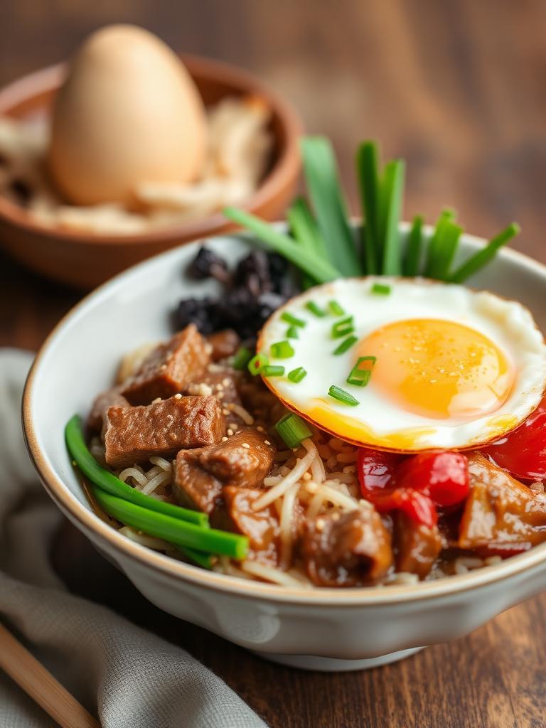 Korean beef bowls, 12 minutes, one pan.